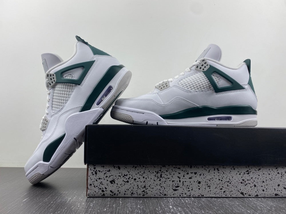 Low Top Sneakers, White Green Gray Colorway, Leather Footwear, Lace Up Design, Casual Gift for Sneaker Fans