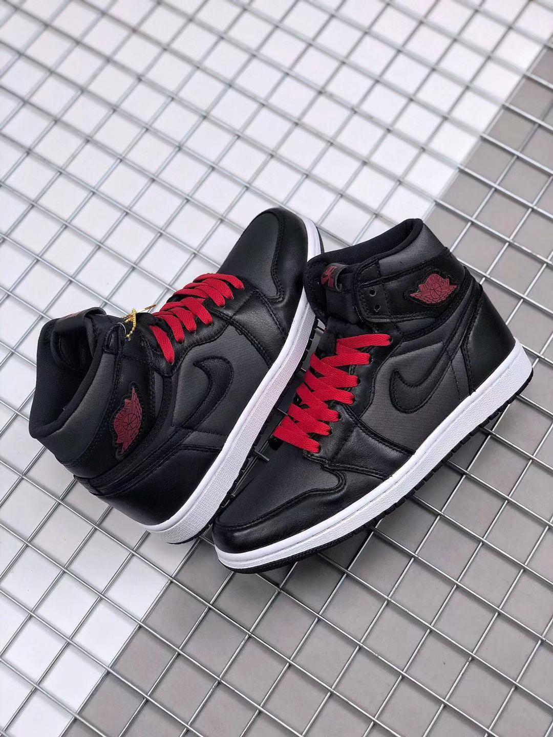 Sneakers, Black Red Colorway, Lace Up Design, Casual Gift for Sneaker Fans