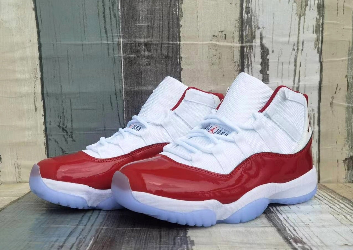 Sneakers, White Red Colorway, Lace Up Design, Casual Gift for Sneaker Fans