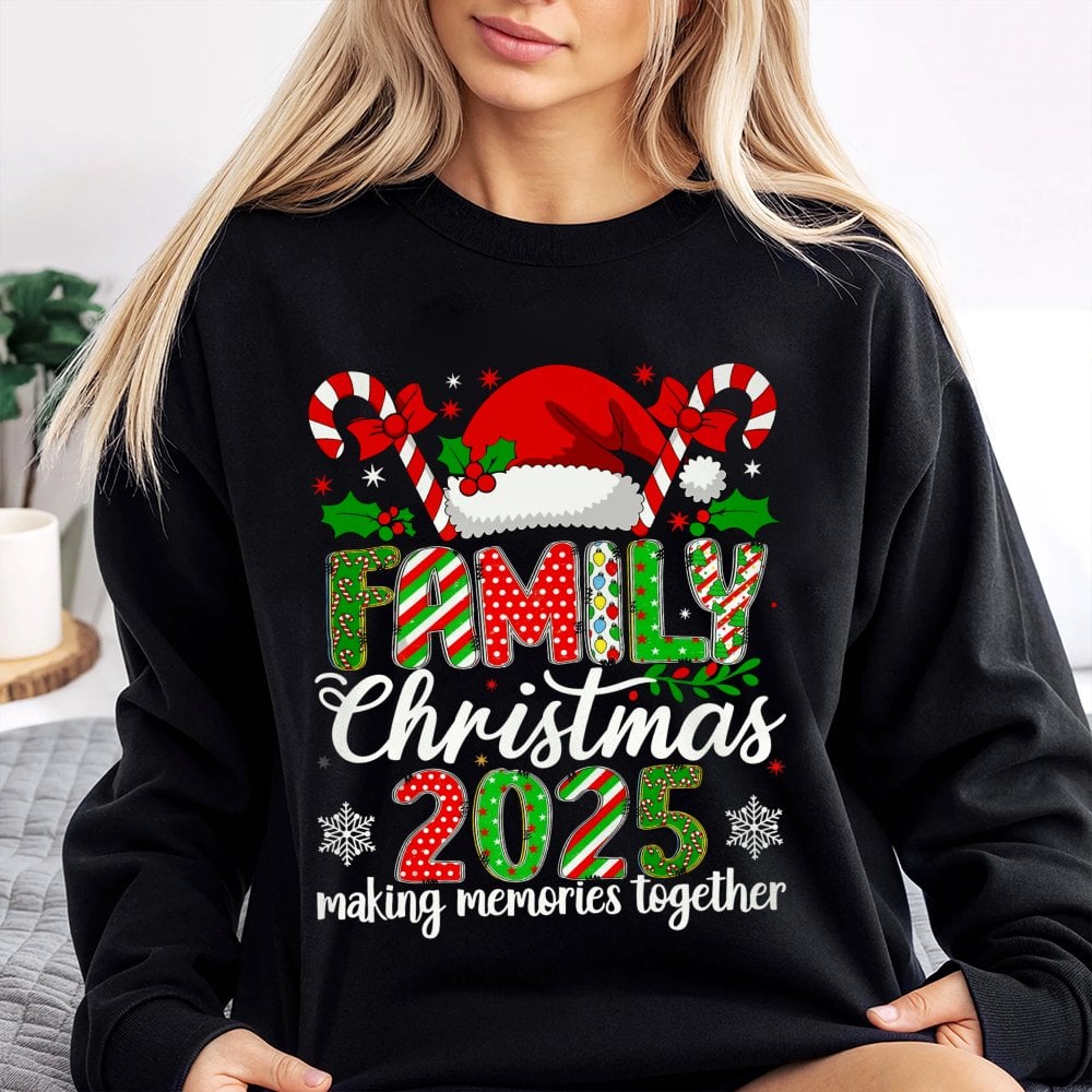 Making Memories Together Crewneck, Family Christmas 2025 Sweatshirt, Matching Xmas Holiday Sweater, Comfy Winter Family Party