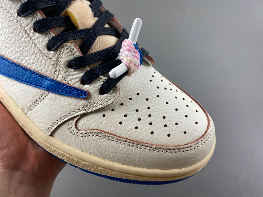 Low Top Shoes, Blue White Colorway, Reverse Hook Design, Lace Up Design, Casual Gift for Shoe Lovers