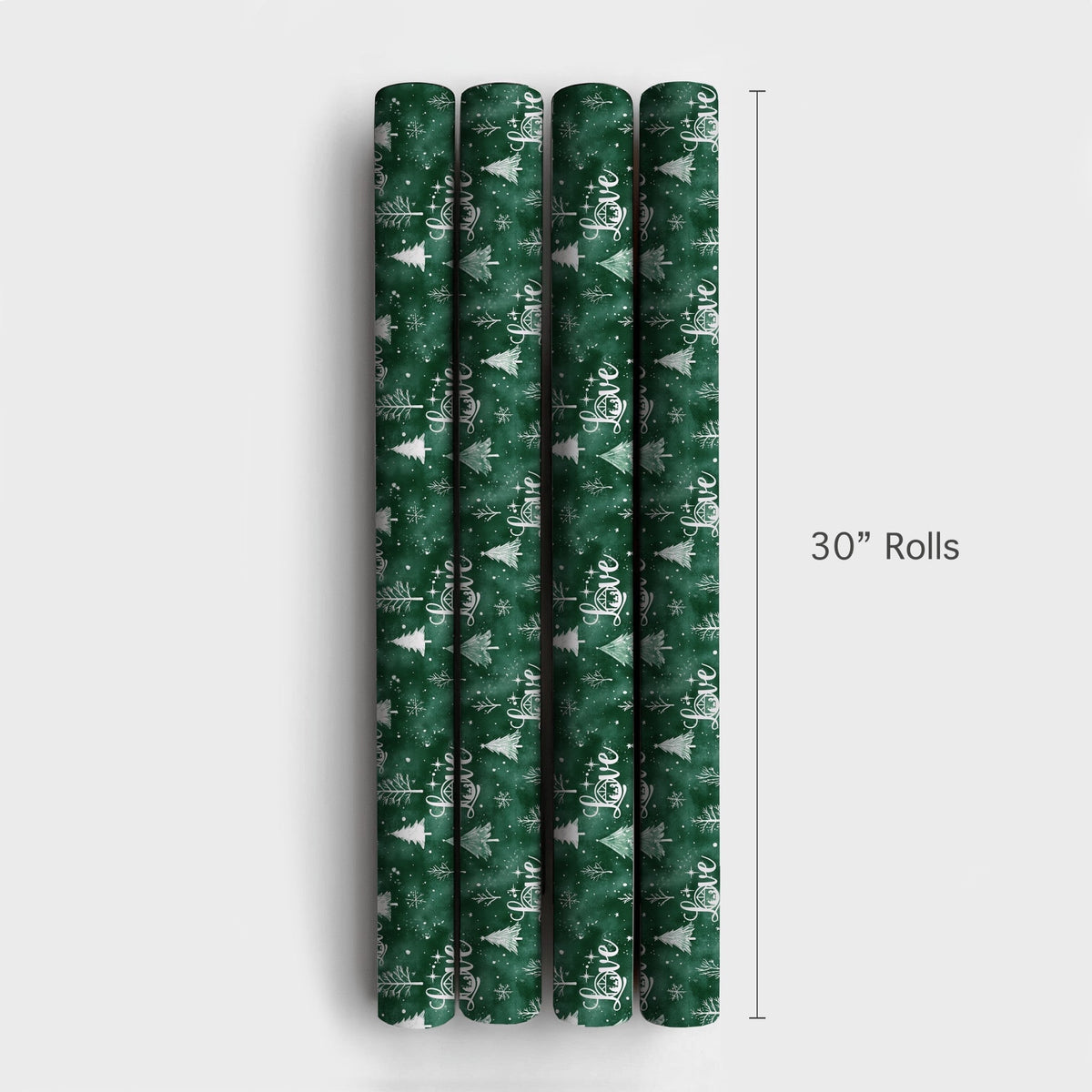 Holy Family Holiday Gift Wrap, Nativity Love Christmas Wrapping Paper, Emerald Green Christian Paper, Winter Snowflake Presen