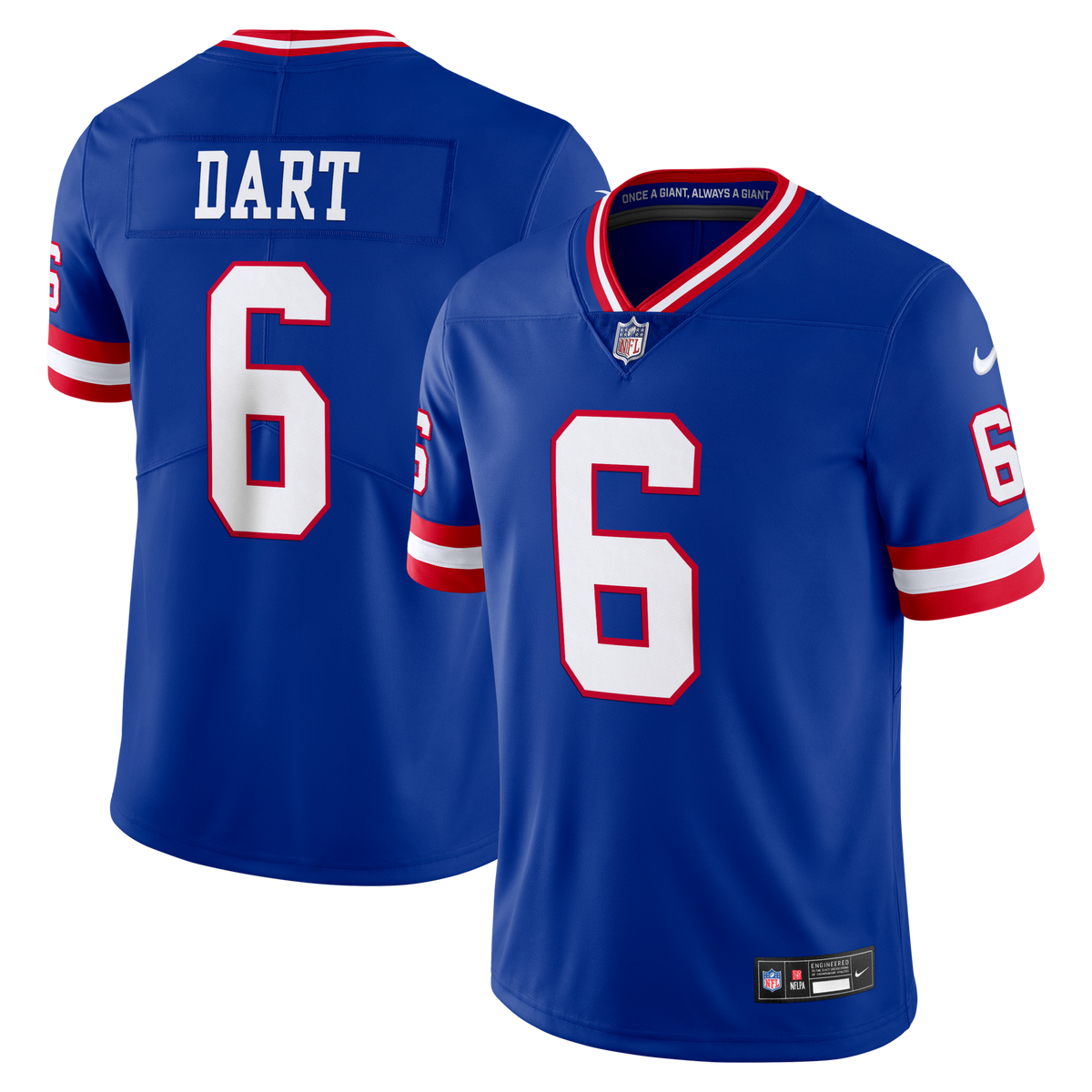 New York Giants Jaxson Dart Royal Legacy Vapor Untouchable Stitched Limited Jersey