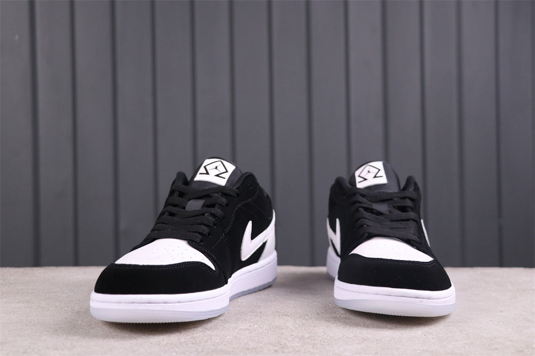 Low Top Sneakers, White Black Colorway, Lace Up Design, Casual Gift for Sneaker Fans