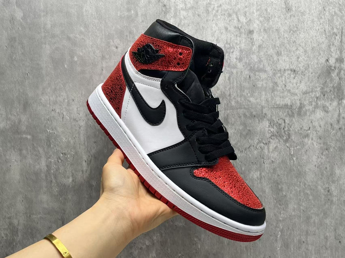 High Top Sneakers, Red Colorway, Lace Up Design, Casual Gift for Sneaker Fans
