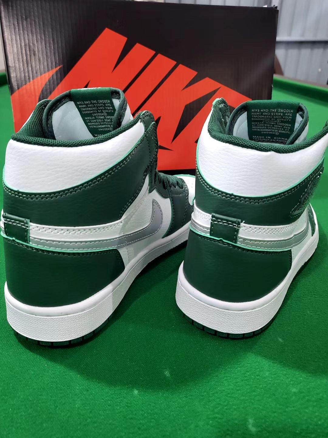 Low Top Sneakers, White Green Colorway, Lace Up Design, Casual Gift for Sneaker Fans