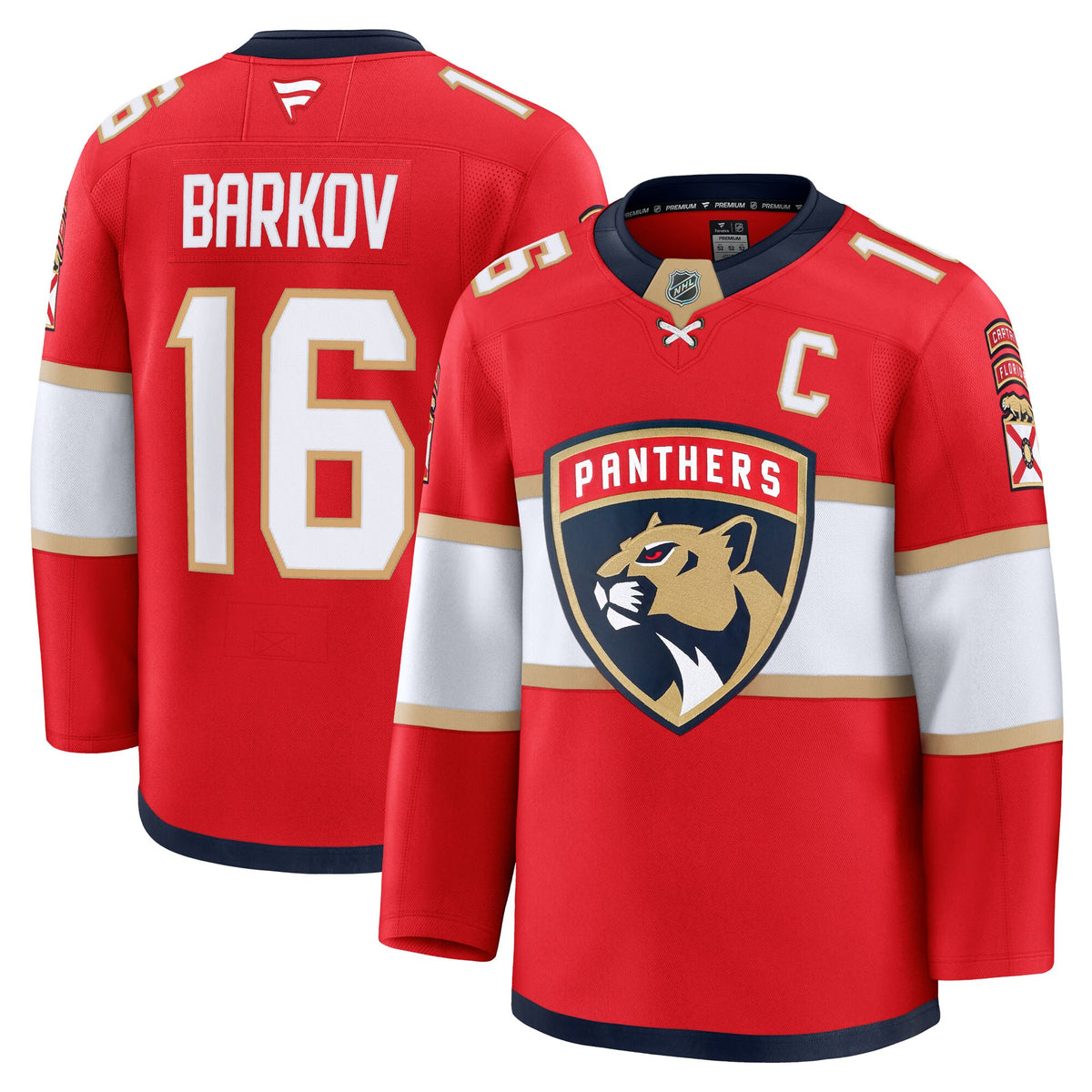 Florida Panthers Aleksander Barkov Fanatics Red Home Premium Jersey