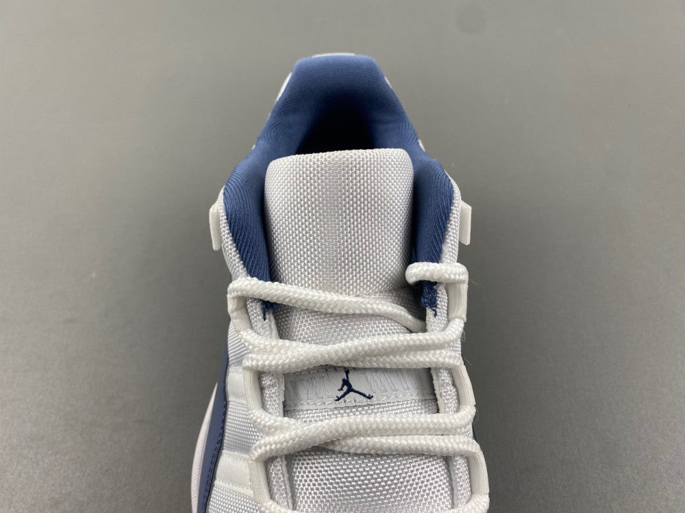 Low Top Sneakers, Navy Blue White Colorway, Lace Up Design, Casual Gift for Sneaker Fans