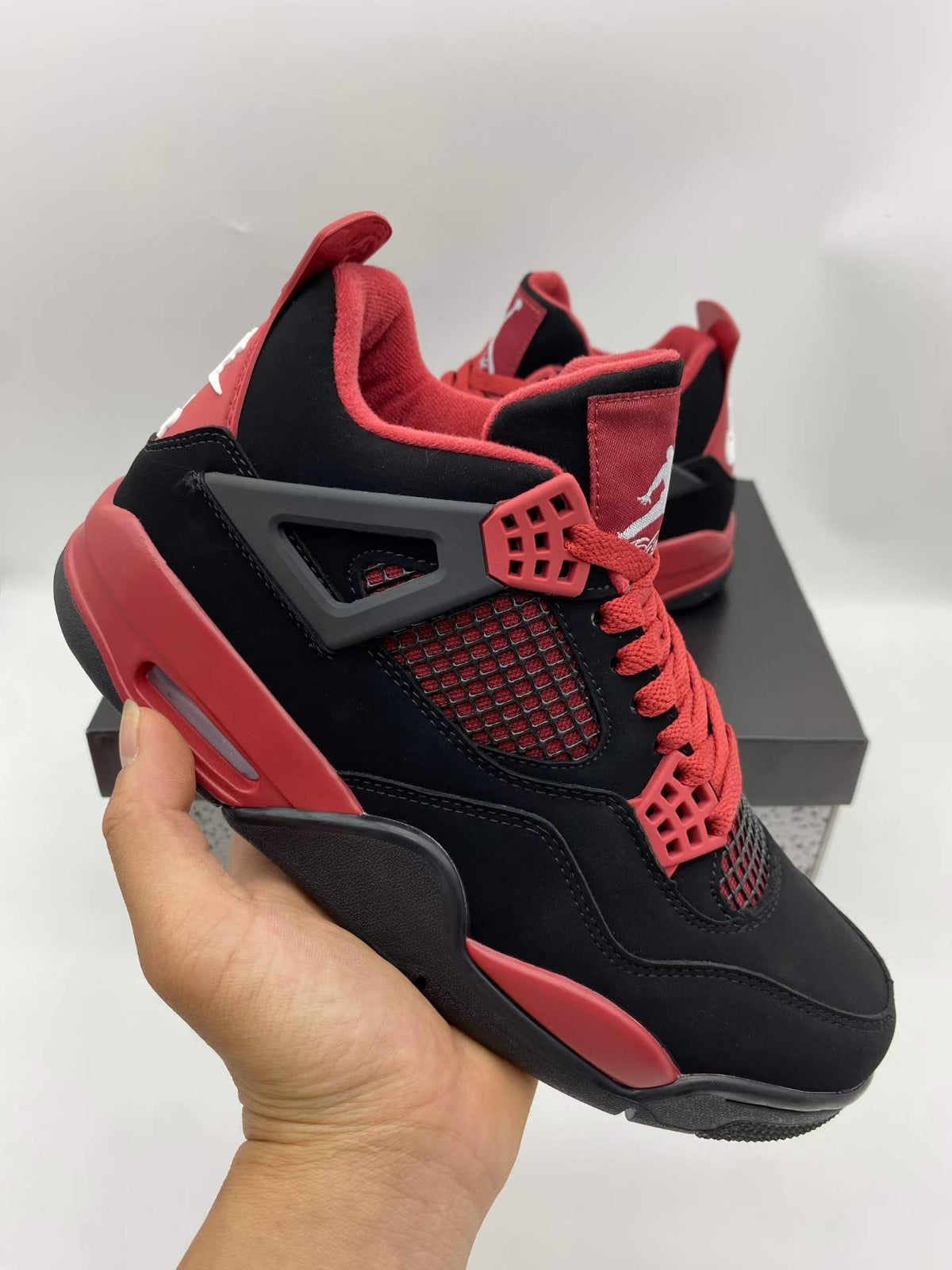 Mid Top Sneakers, Black Red Pink Colorway, Lace Up Design, Casual Gift for Sneaker Fans