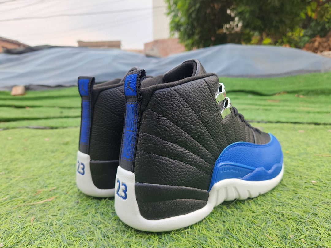 High Top Sneakers, Blue White Black Colorway, Lace Up Design, Casual Gift for Sneaker Fans