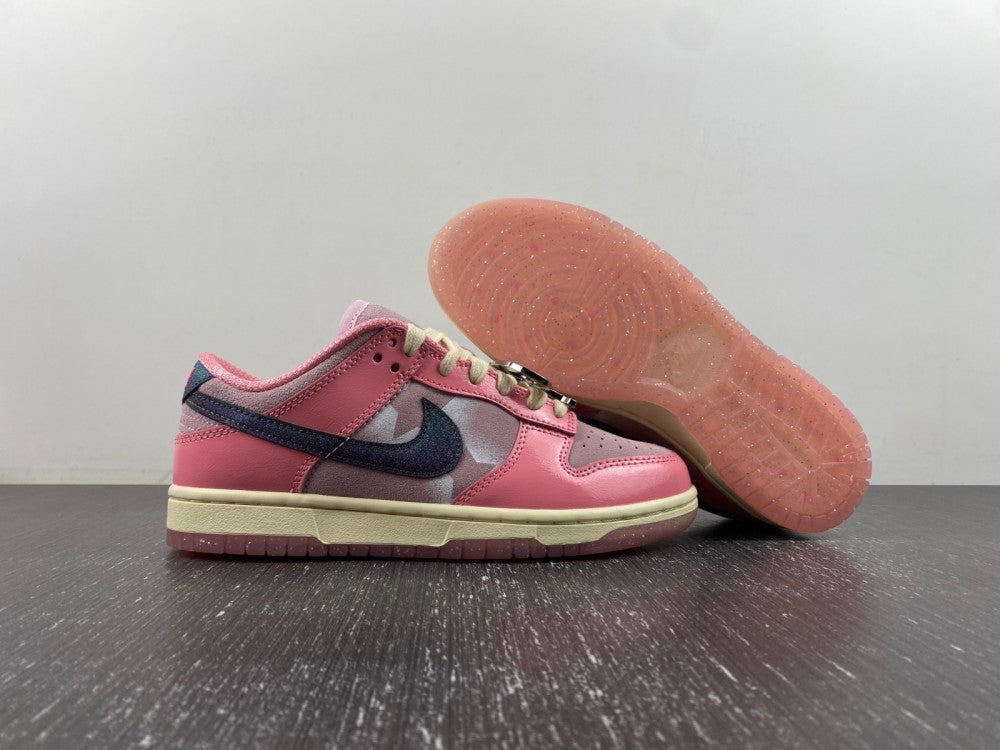 Low Top Sneakers, Pink Colorway, Lace Up Design, Casual Gift for Sneaker Fans