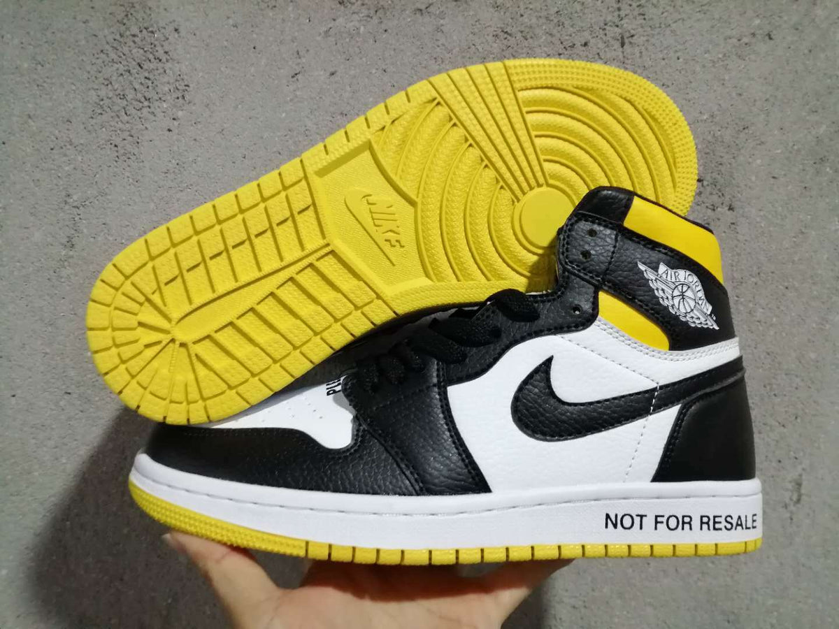 Sneakers, Black Yellow Colorway, Lace Up Design, Casual Gift for Sneaker Fans