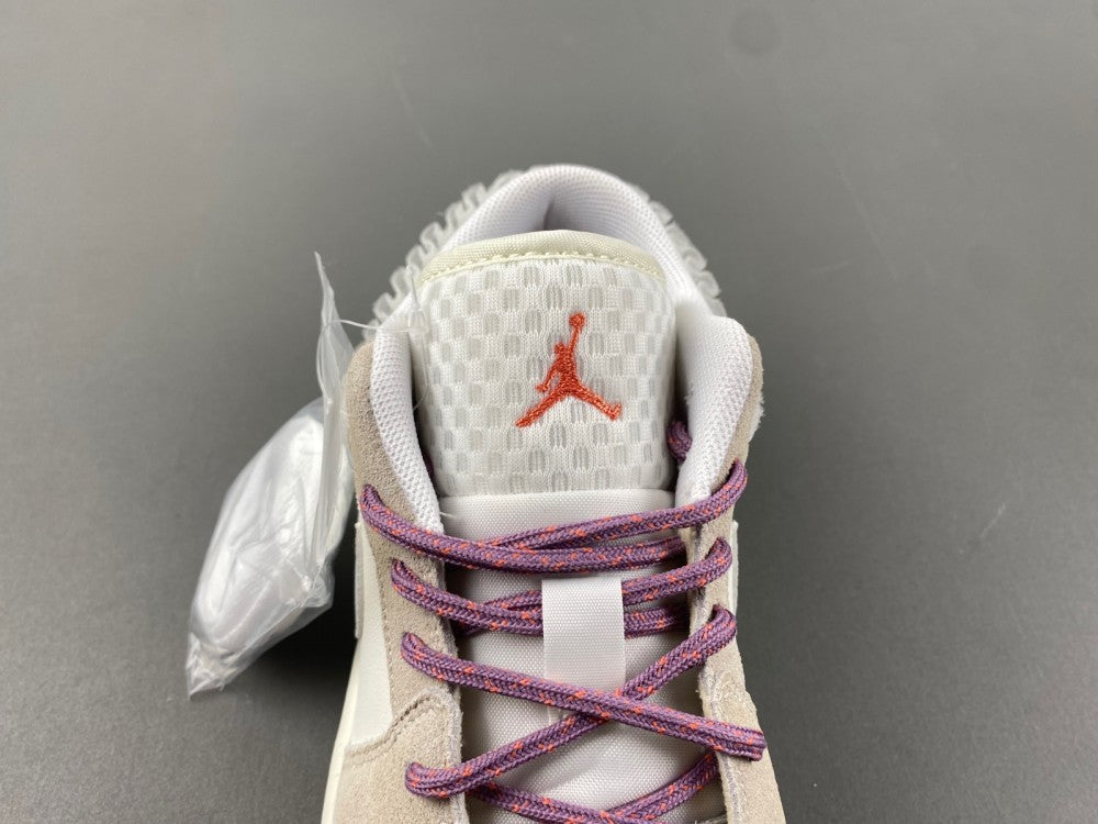 Low Top Sneakers, Purple Gray Colorway, Lace Up Design, Casual Gift for Sneaker Fans
