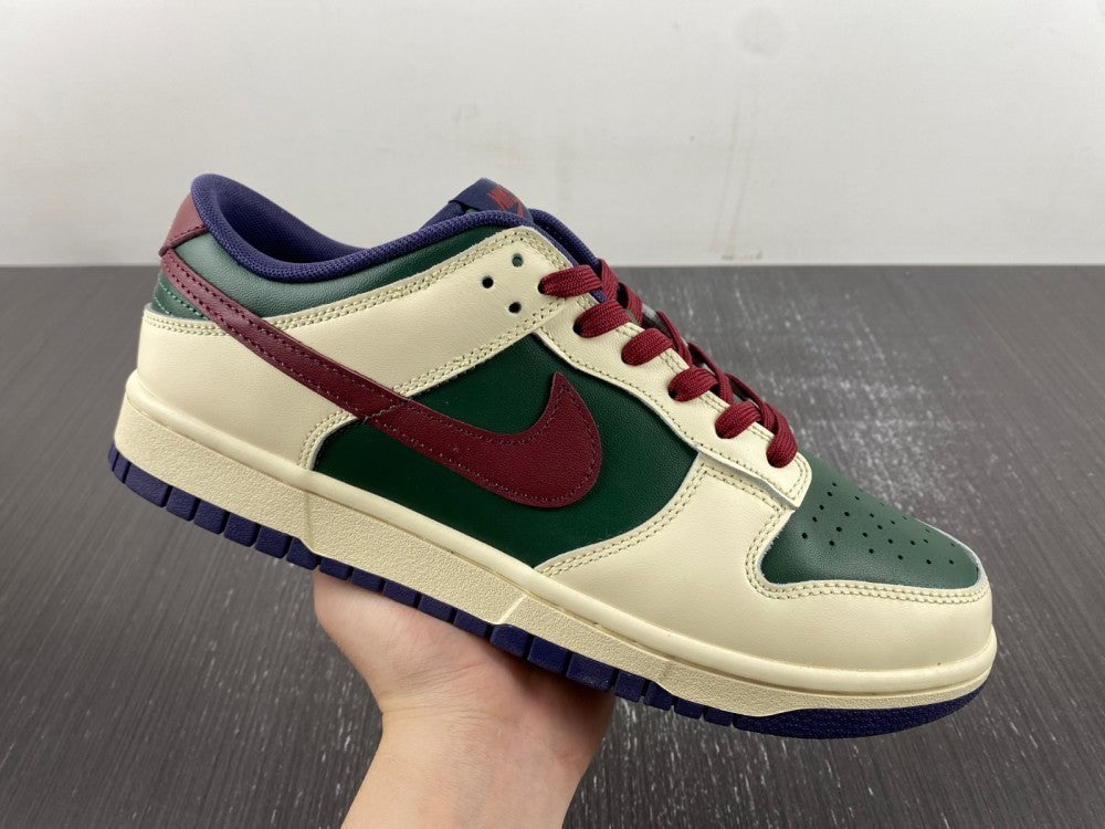 Low Top Sneakers, Army Green Off White Red Colorway, Lace Up Design, Casual Gift for Sneaker Fans