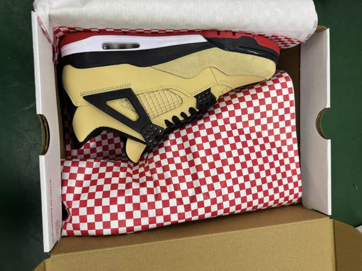 Mid Top Sneakers, Beige Black Red Colorway, Lace Up Design, Casual Gift for Sneaker Fans