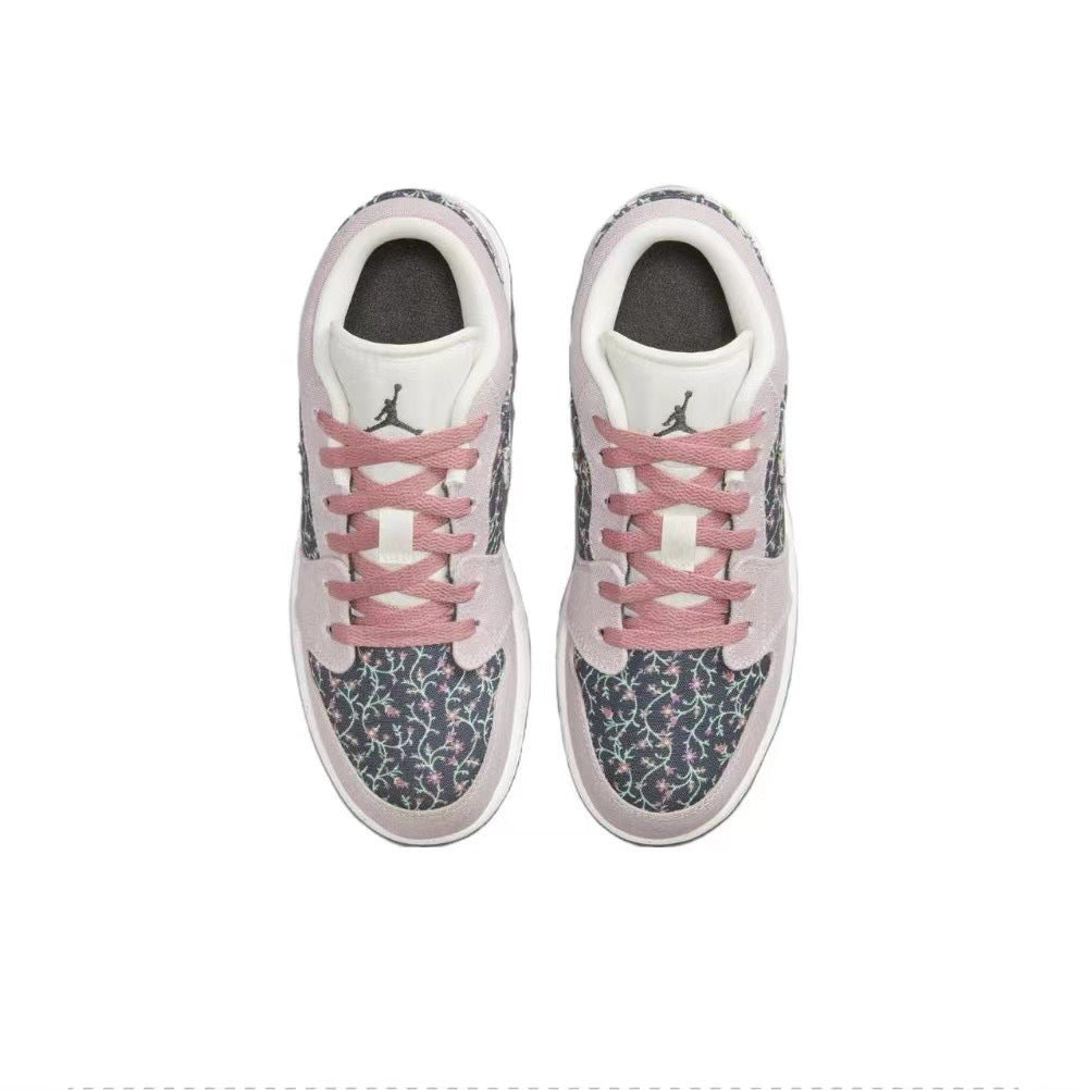 Low Top Sneakers, Pink Gray Colorway, Lace Up Design, Casual Gift for Sneaker Fans
