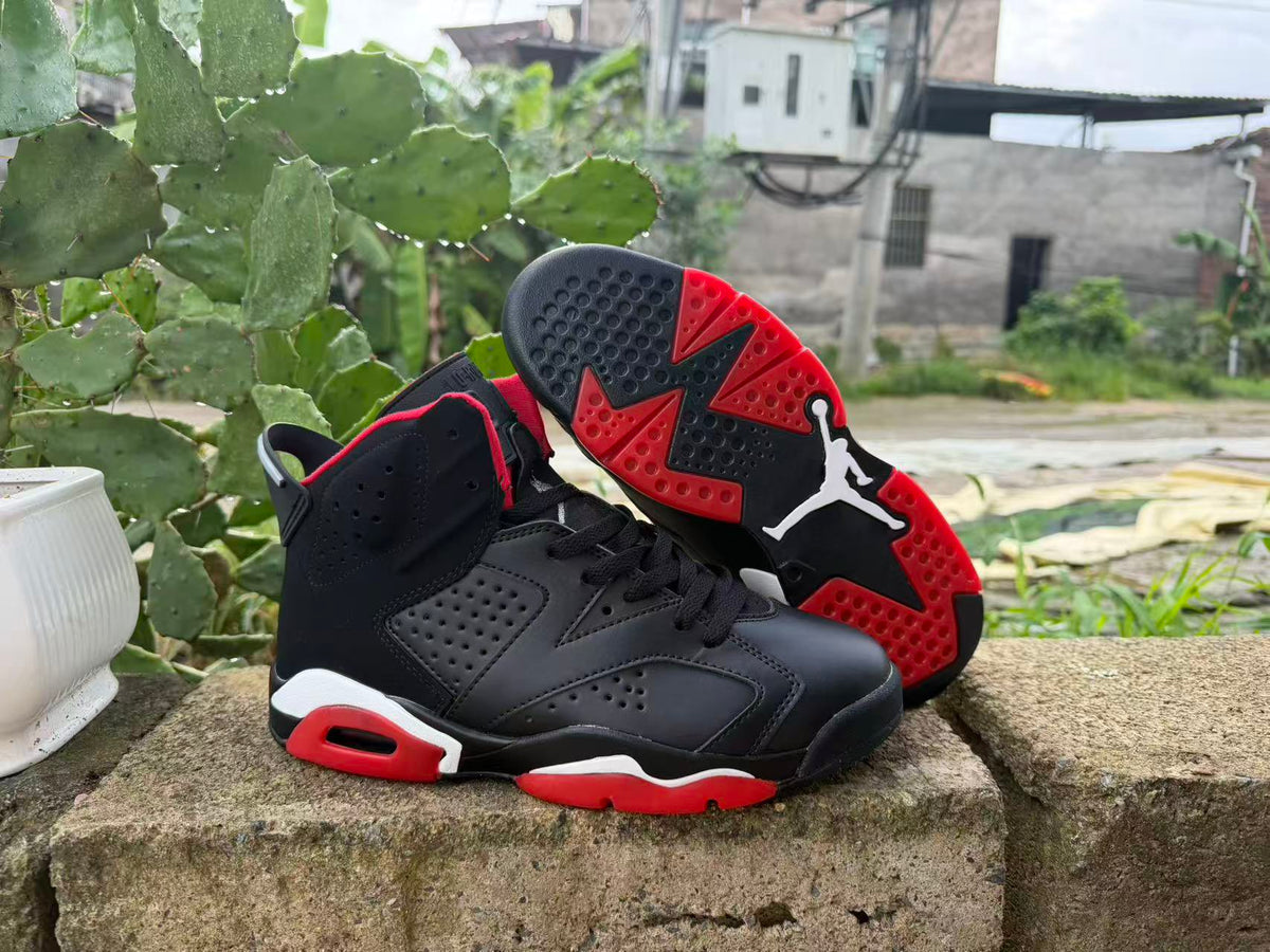 High Top Sneakers, Black Red Colorway, Lace Up Design, Casual Gift for Sneaker Fans