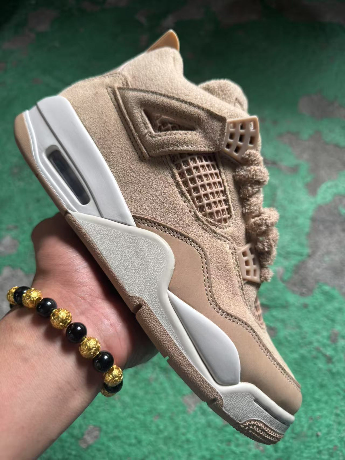 Mid Top Sneakers, Beige White Colorway, Lace Up Design, Casual Gift for Sneaker Fans