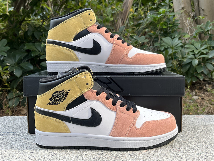 Mid Top Sneakers, Pink Colorway, Lace Up Design, Casual Gift for Sneaker Fans