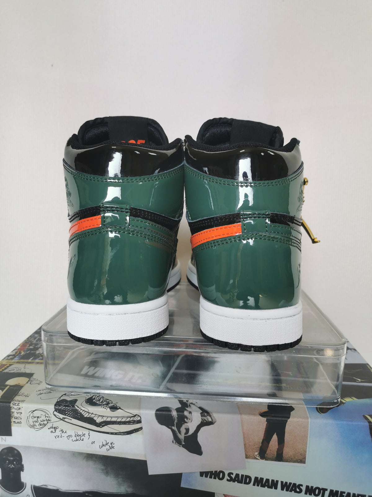 Sneakers, Black Green Colorway, Lace Up Design, Casual Gift for Sneaker Fans