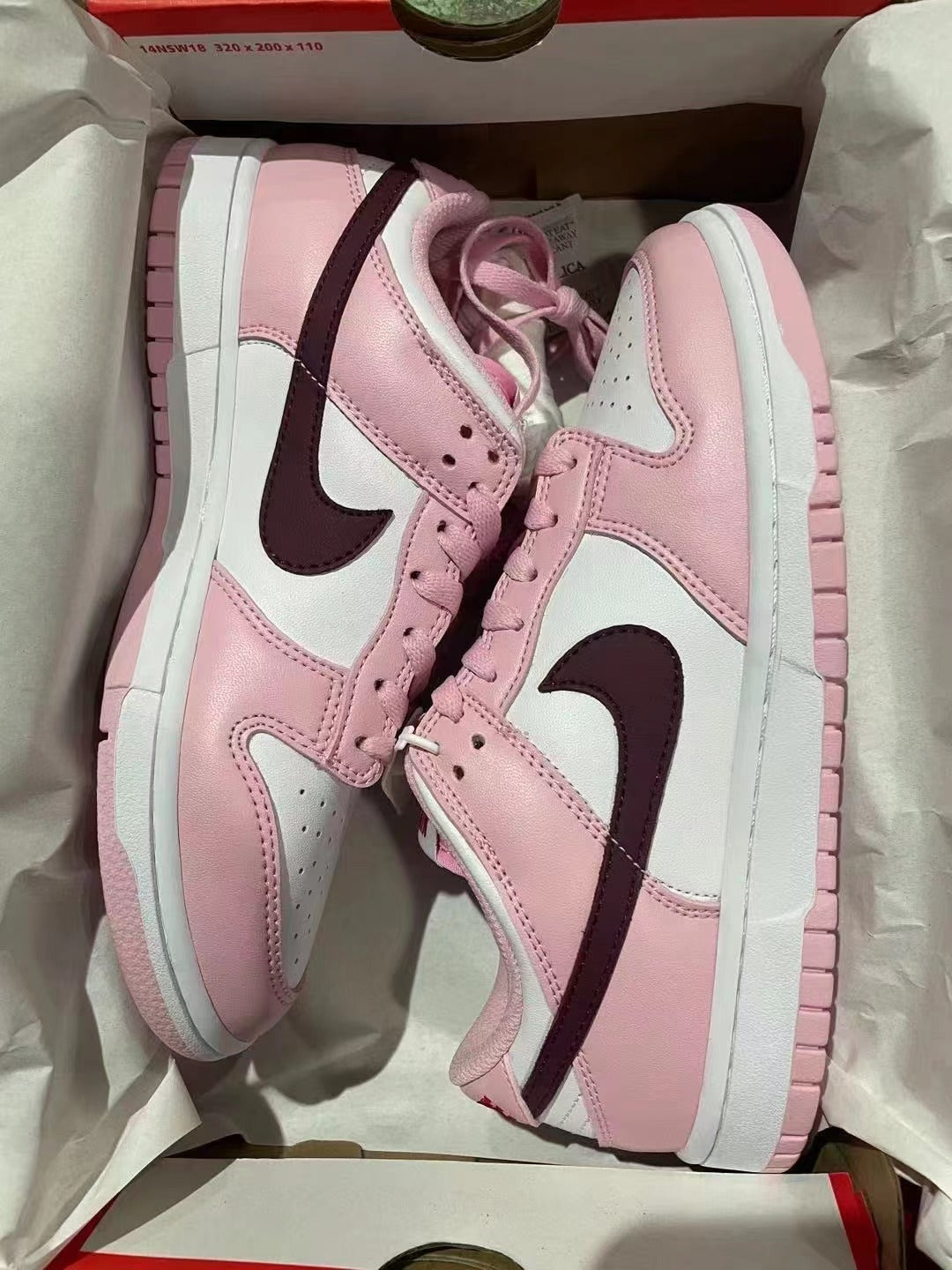 Sneakers, Pink Brown Colorway, Lace Up Design, Casual Gift for Sneaker Fans