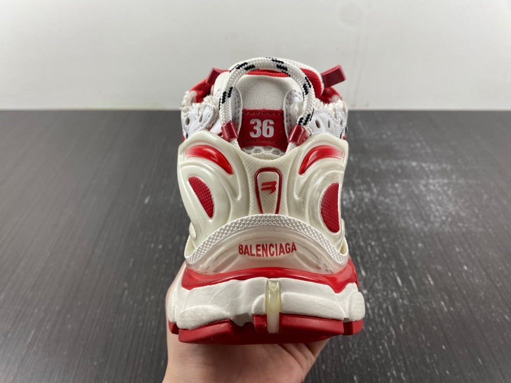 Low Top Sneakers, White Red Colorway, Lace Up Design, Casual Gift for Sneaker Fans