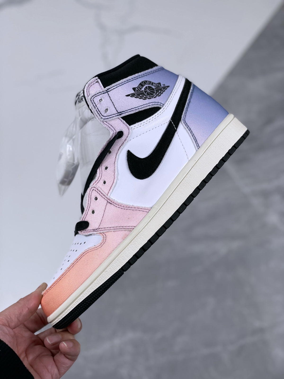 Low Top Sneakers, White Purple Colorway, Gradient Colorway, Lace Up Design, Casual Gift for Sneaker Fans
