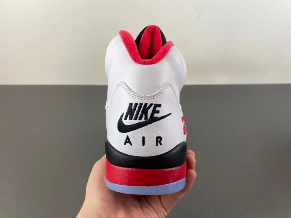High Top Sneakers, White Black Red Colorway, Lace Up Design, Casual Gift for Sneaker Fans
