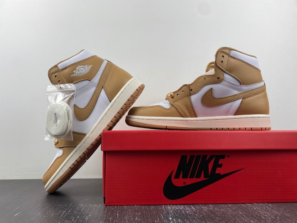 High Top Sneakers, Brown White Colorway, Lace Up Design, Casual Gift for Sneaker Fans