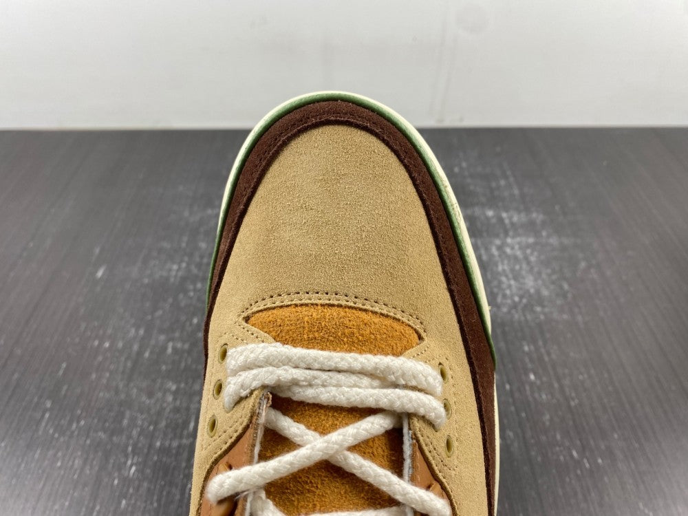 Low Top Sneakers, Green Brown Colorway, Lace Up Design, Casual Gift for Sneaker Fans