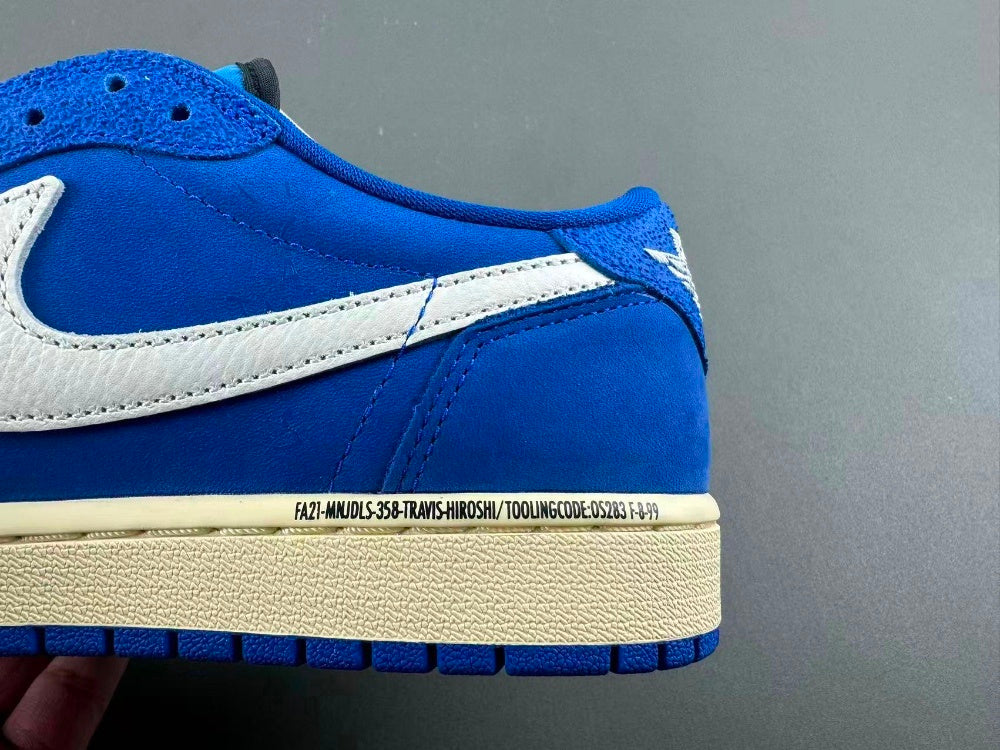Low Top Sneakers, Blue White Colorway, Lace Up Design, Casual Gift for Sneaker Fans