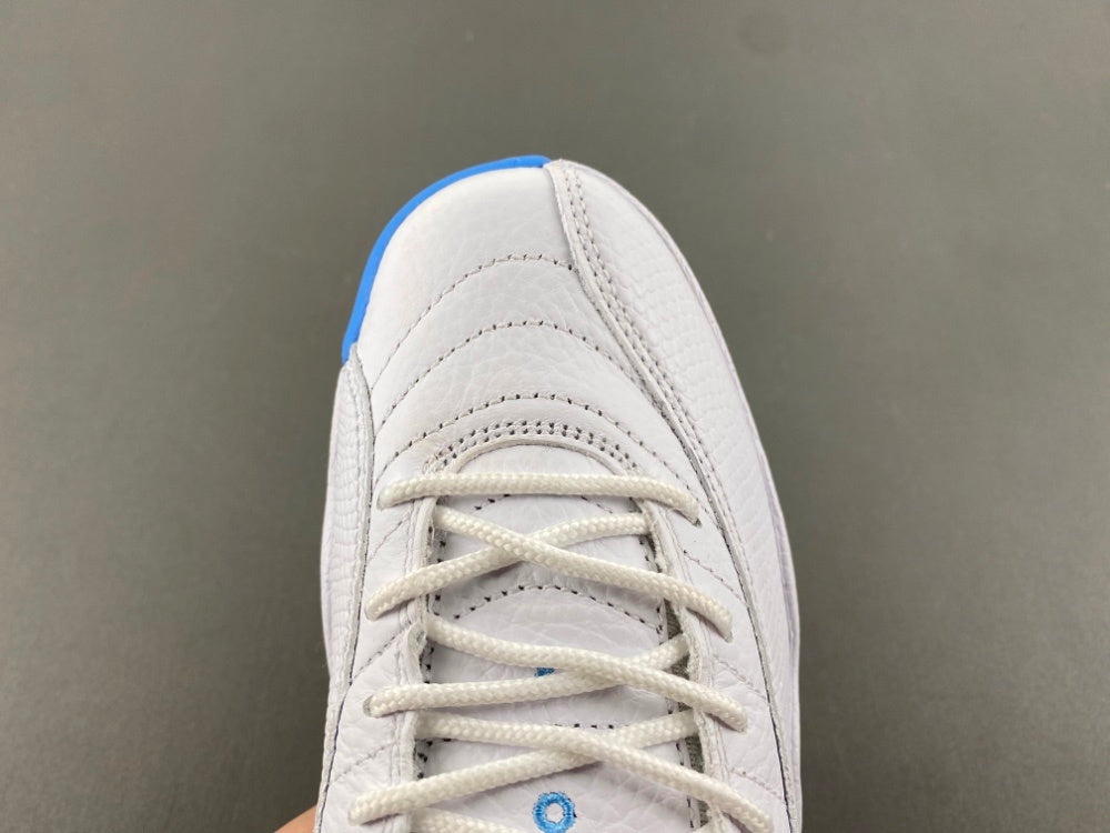 Retro Low Top Sneakers, University Blue White Colorway, Lace Up Design, Casual Gift for Sneaker Fans