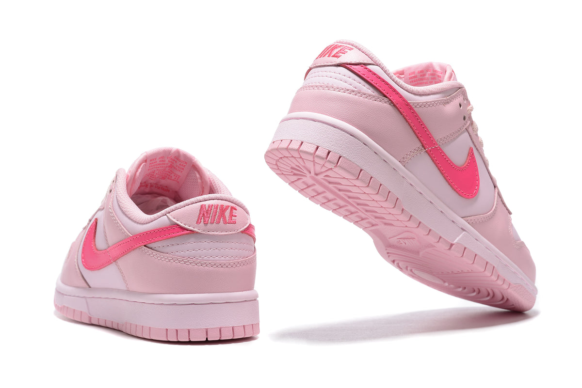 Low Top Sneakers, Pink Colorway, Lace Up Design, Casual Gift for Sneaker Fans