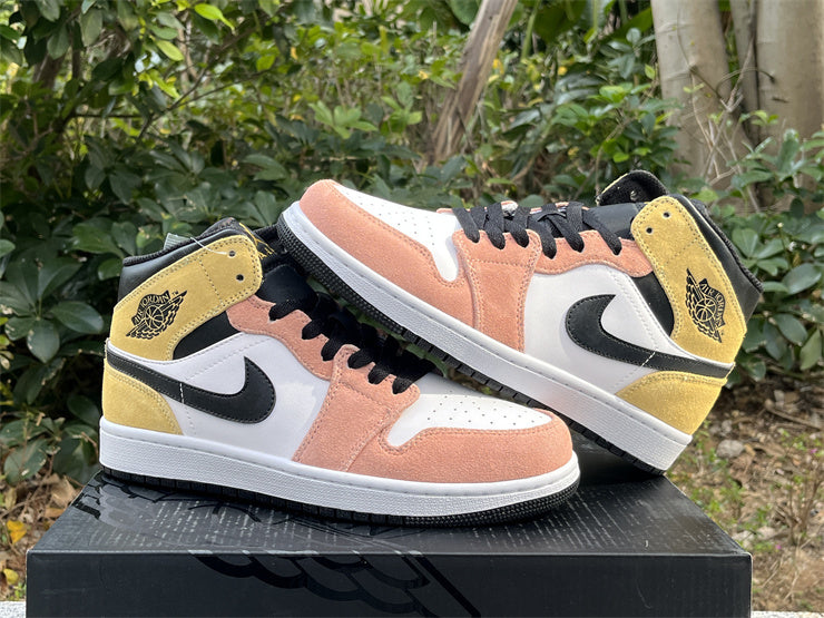 Mid Top Sneakers, Pink Colorway, Lace Up Design, Casual Gift for Sneaker Fans
