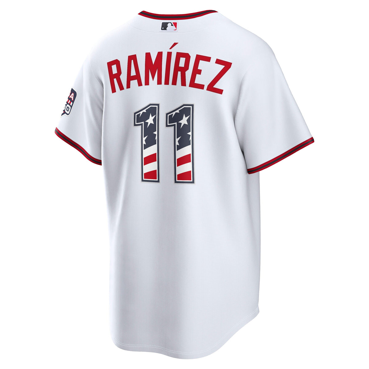 Fourth of July Cleveland Guardians José Ramírez White USA 250 Stadium Jersey