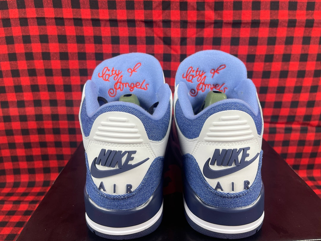 Low Top Sneakers, Blue White Colorway, Lace Up Design, Casual Gift for Sneaker Fans