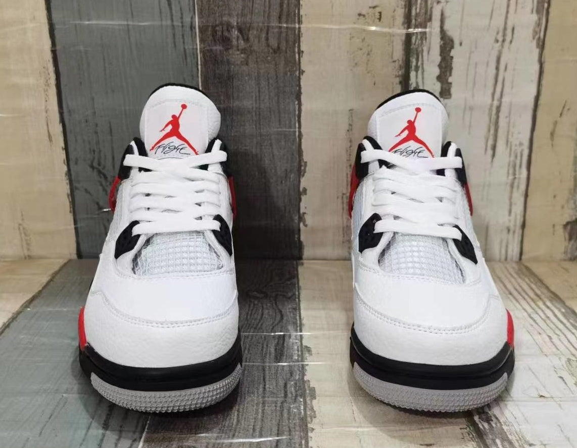 Sneakers, White Black Red Colorway, Lace Up Design, Casual Gift for Sneaker Fans