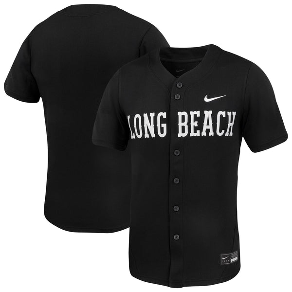 Black Cal State Long Beach The Beach Replica Baseball Jersey