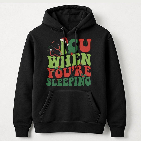 Holiday Stethoscope Nurse Hoodie, ICU Nurse Christmas Hoodie, Humorous RN Medical Sweatshirt, Winter Healthcare Hoodie, Chris