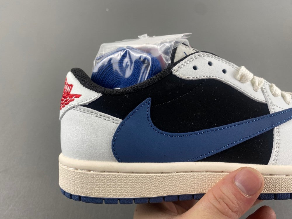 Low Top Sneakers, Blue White Black Colorway, Reverse Hook Design, Lace Up Design, Casual Gift for Sneaker Fans