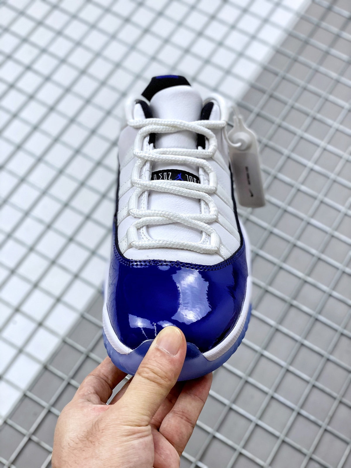 Low Top Sneakers, Blue White Colorway, Lace Up Design, Casual Gift for Sneaker Fans