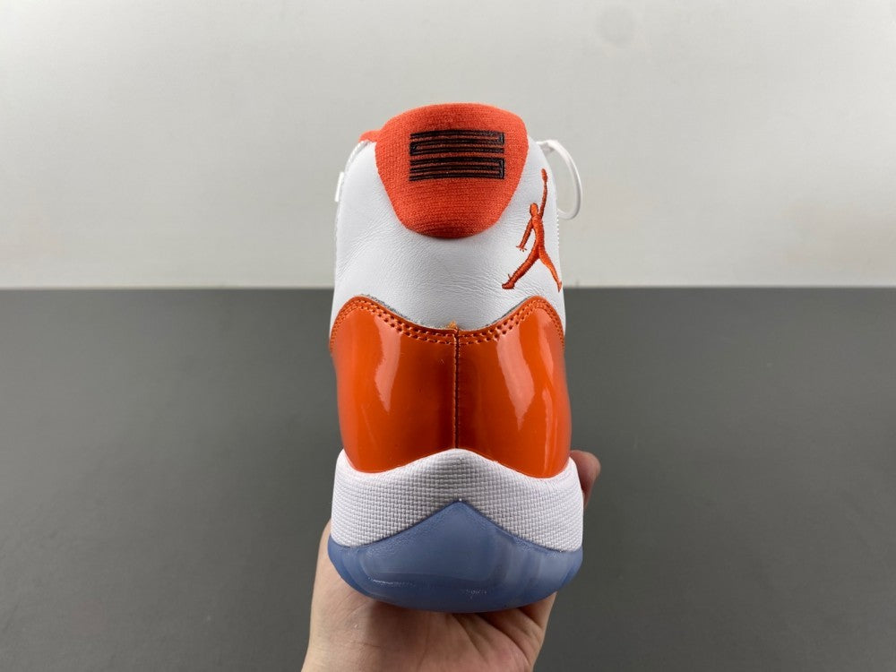 Low Top Sneakers, White Orange Colorway, Leather Footwear, Lace Up Design, Casual Gift for Sneaker Fans