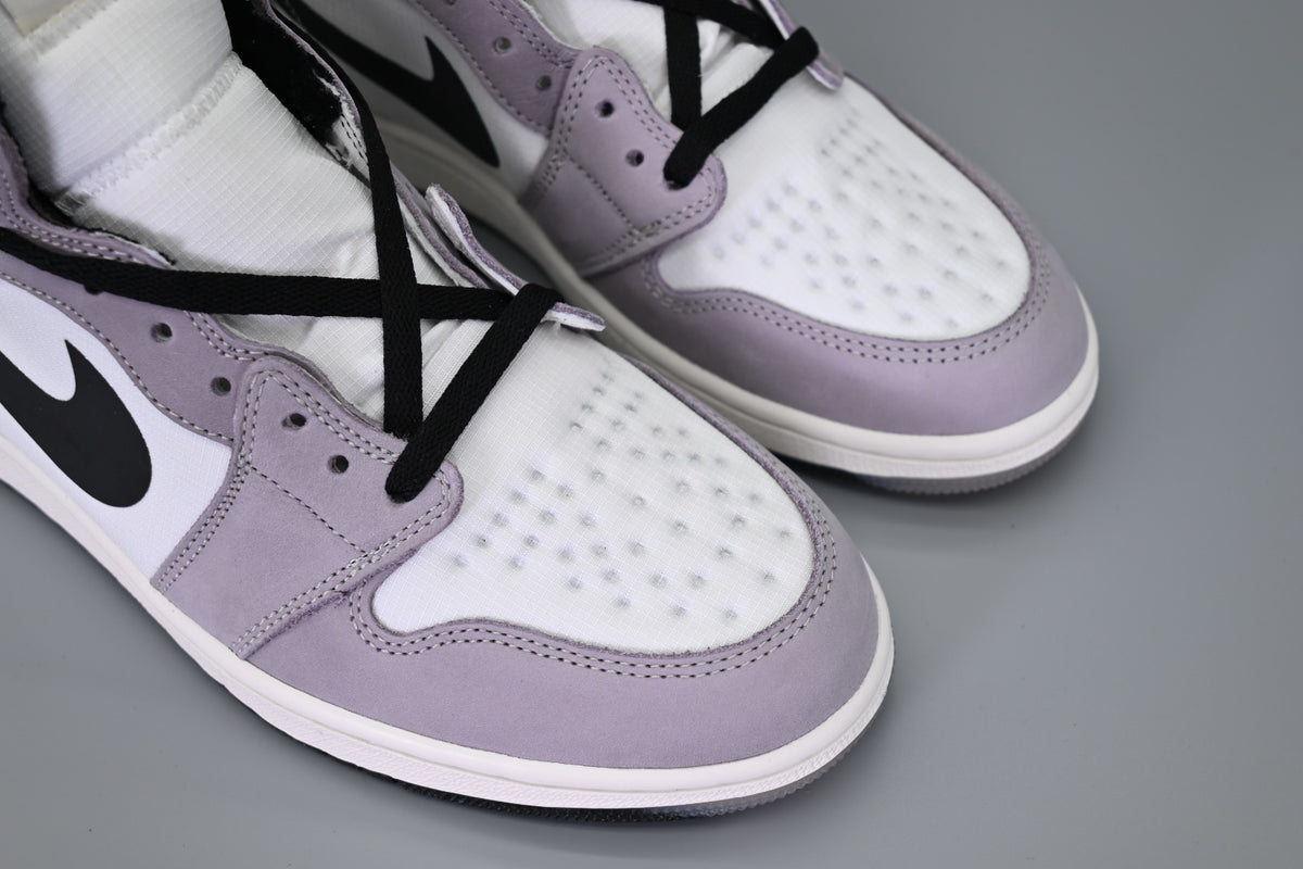 Sneakers, White Purple Colorway, Reflective Detail, Lace Up Design, Casual Gift for Sneaker Fans