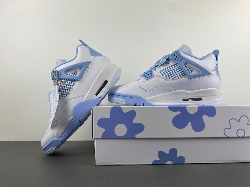 Low Top Sneakers, White Blue Colorway, Lace Up Design, Casual Gift for Sneaker Fans