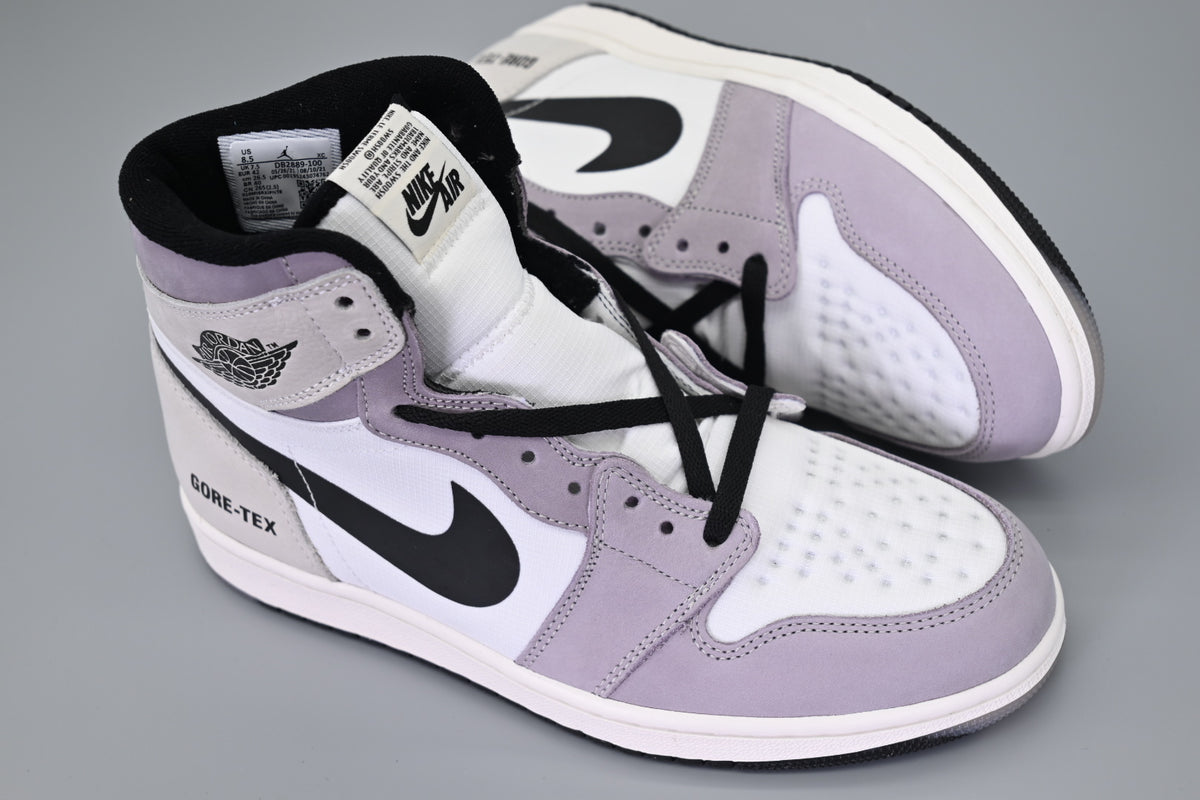 Sneakers, White Purple Colorway, Reflective Detail, Lace Up Design, Casual Gift for Sneaker Fans