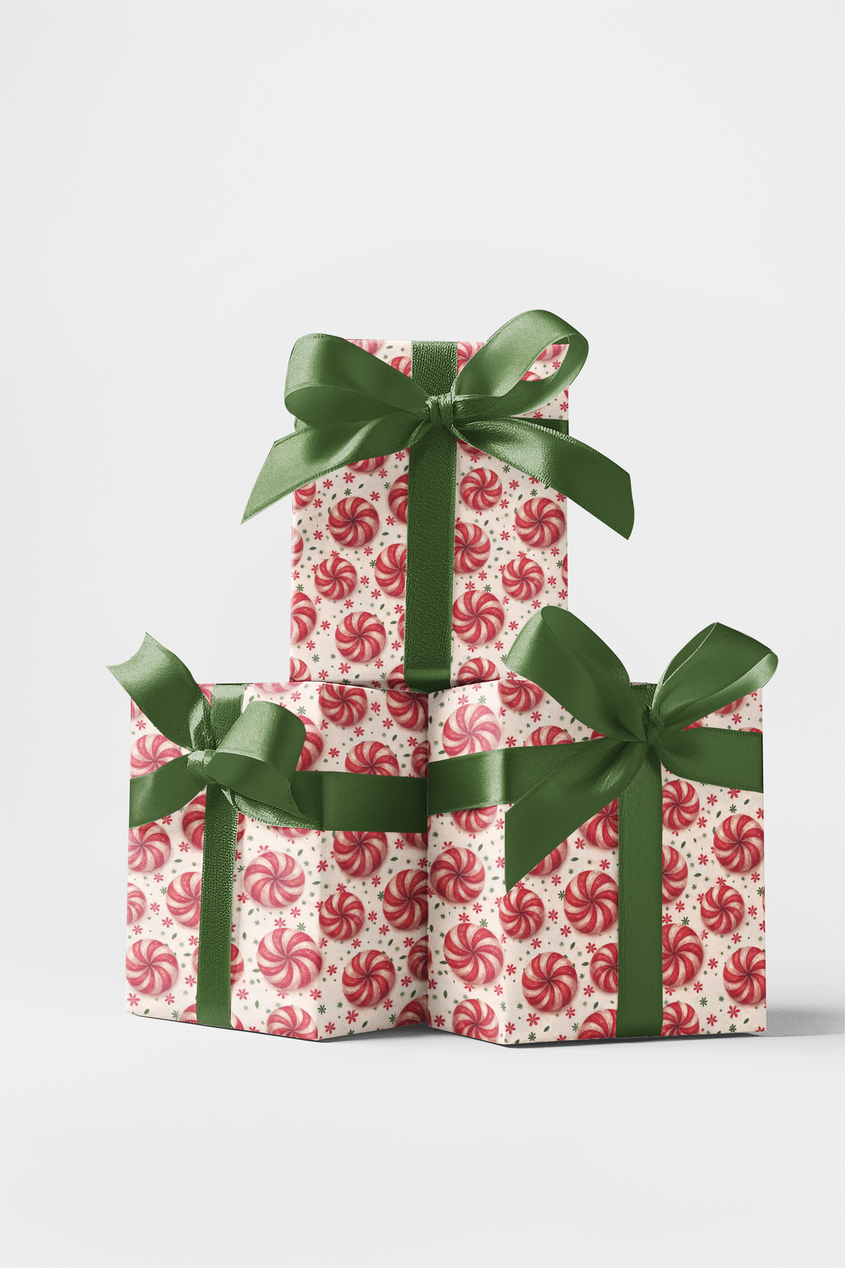 Candy Cane Gift Wrap, Peppermint Swirl Wrapping Paper, Festive Christmas Wrap Paper, Holiday Season Wrapping Paper, Winter Ca
