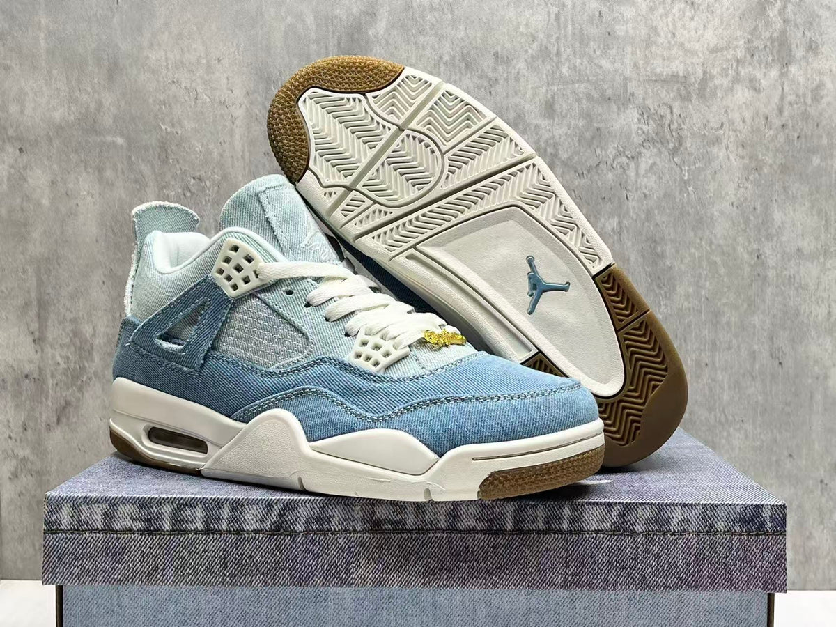 Mid Top Sneakers, Blue Colorway, Lace Up Design, Casual Gift for Sneaker Fans