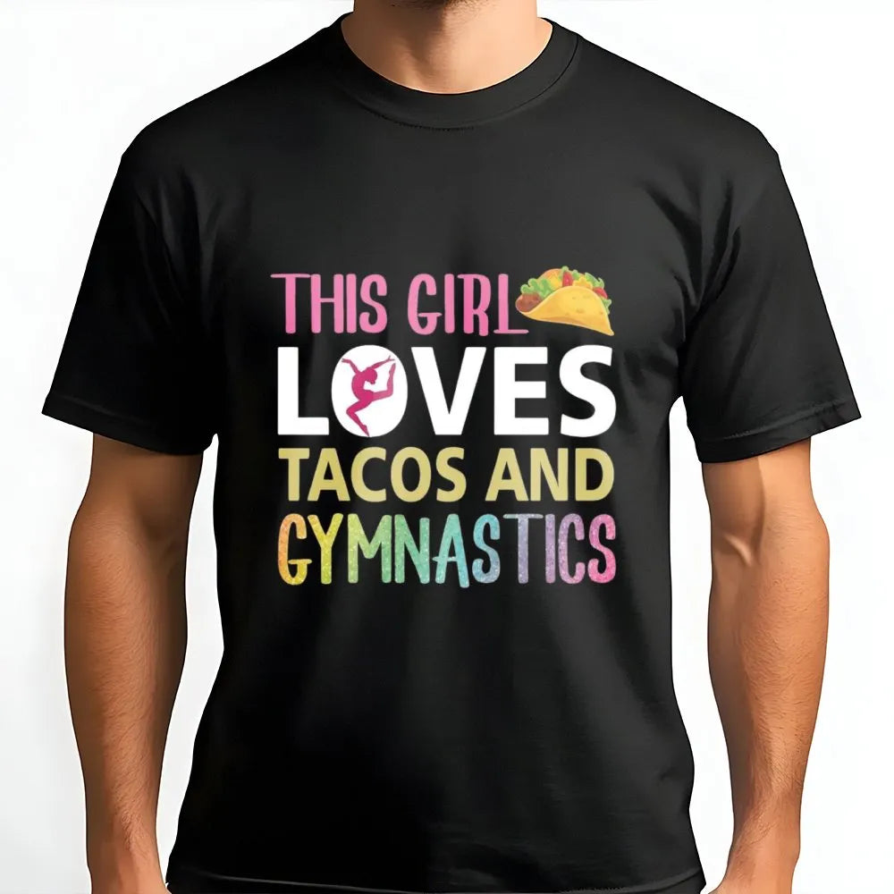 Gymnastics and Tacos Sweatshirt | Funny Gymnast Graphic Pullover | Soft Cotton Blend | Gift for Gymnast Girl