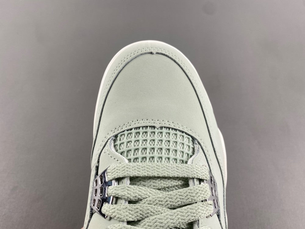 Low Top Sneakers, Green Silver Sail Colorway, Lace Up Design, Casual Gift for Sneaker Fans