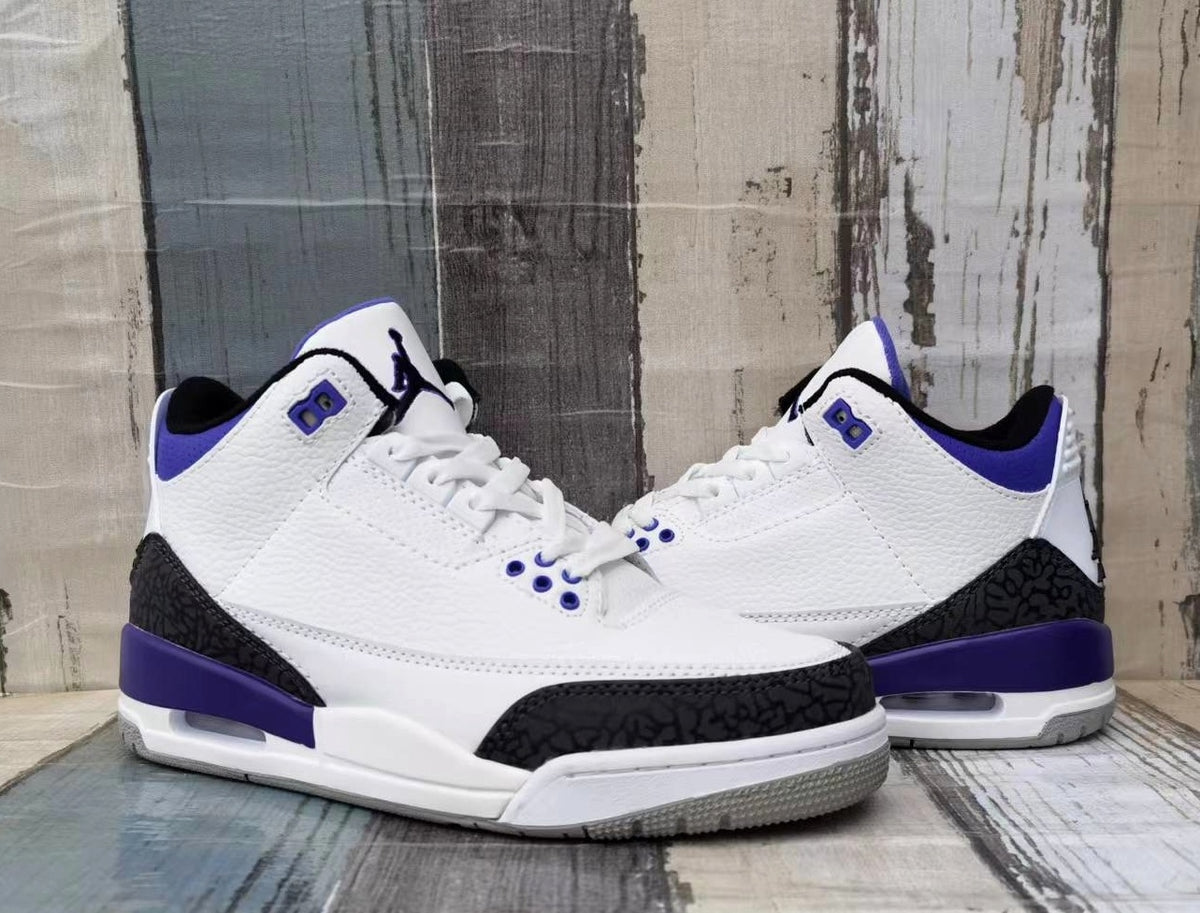Sneakers, White Purple Colorway, Lace Up Design, Casual Gift for Sneaker Fans